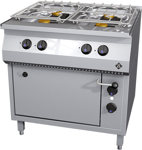 Fogão de 4 Queimadores c/Forno - 1363403 - Pinto & Cruz Hotelaria e Equipamentos
