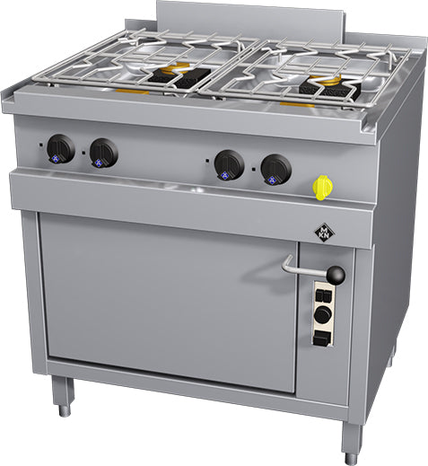 Fogão de 4 Queimadores c/Forno - 2163404 - Pinto & Cruz Hotelaria e Equipamentos