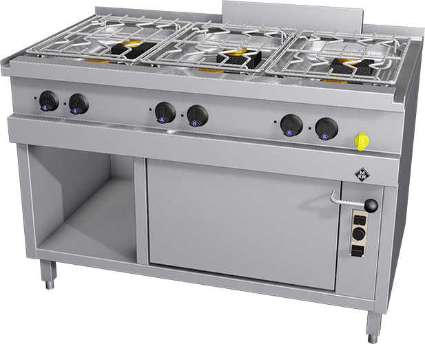 Fogão de 6 Queimadores c/Forno - 2163407 - Pinto & Cruz Hotelaria e Equipamentos