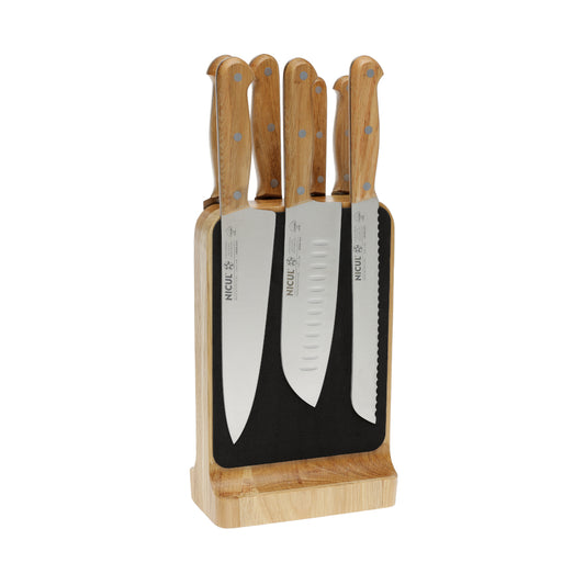 Bloco c/7 Facas CHEF WOOD