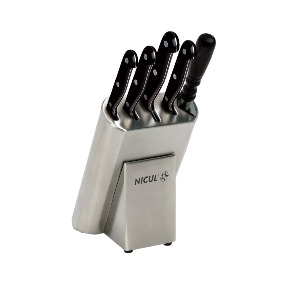 Bloco Inox c/4 Facas + Fuzil