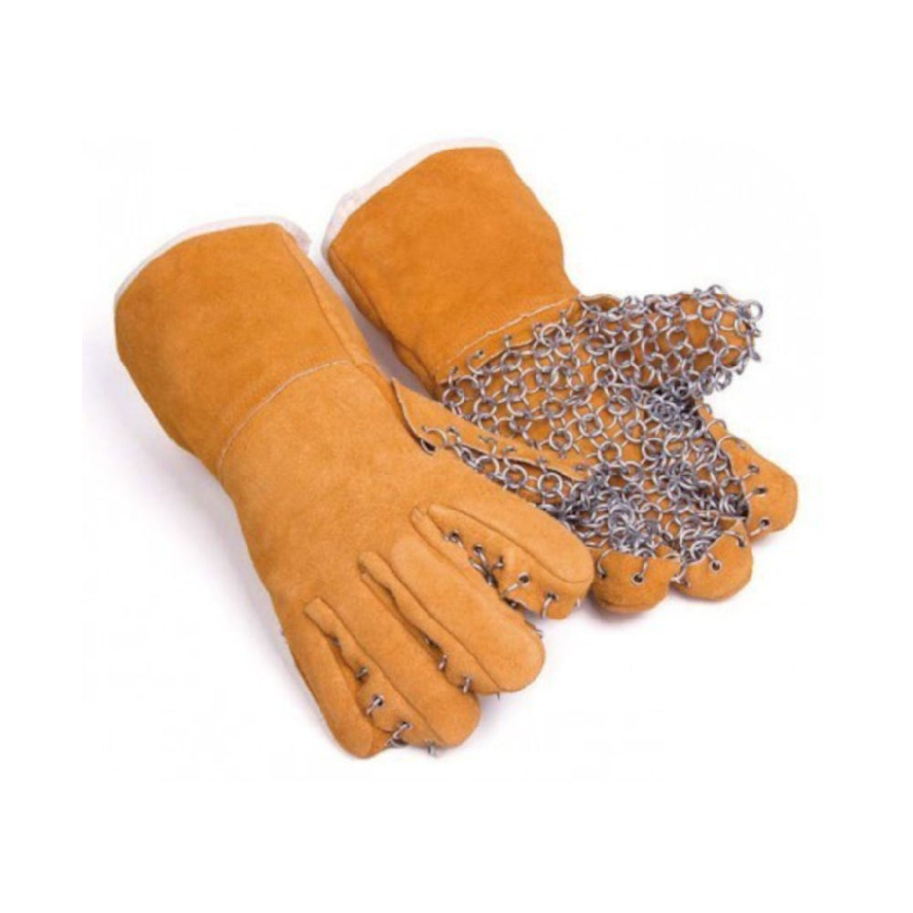 Luva em Couro c/Rede Metálica