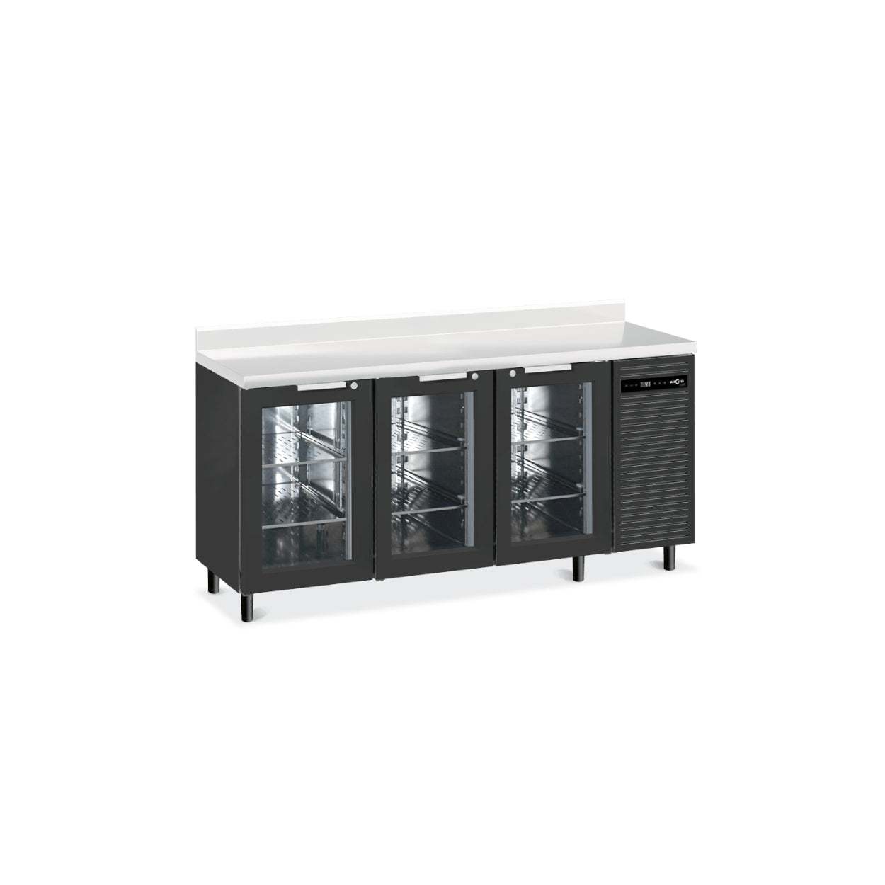 Bancada de Bar Preta c/3 Portas - L4-2020T