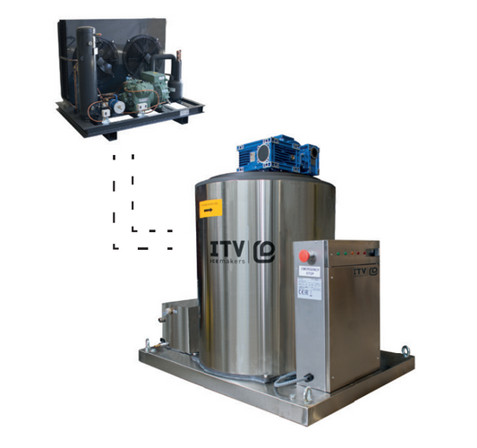 Máquina Modular de Lascas de Gelo c/Unidade Remota - Scala 10000 Trifásica - Pinto & Cruz Hotelaria e Equipamentos