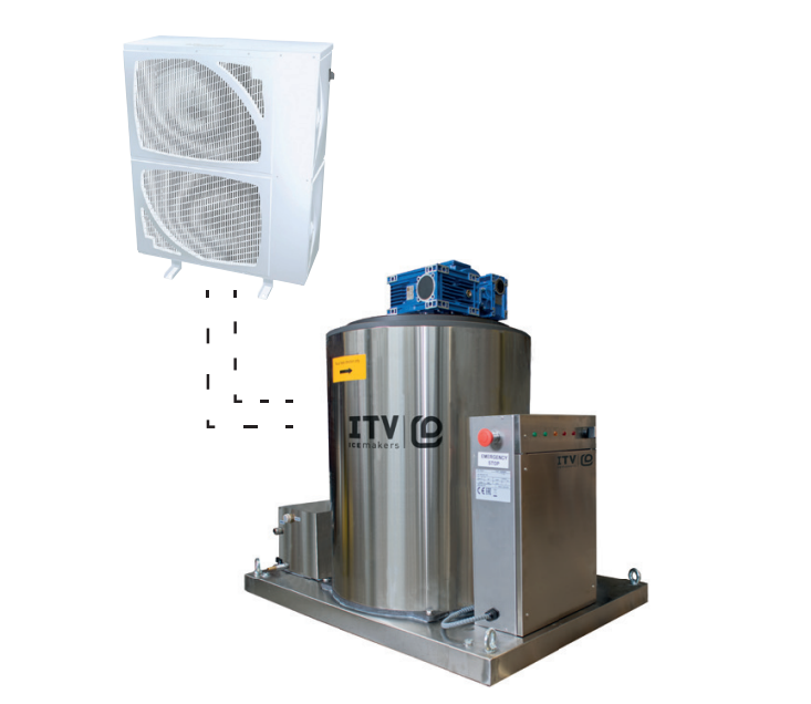 Máquina Modular de Lascas de Gelo c/Unidade Remota - Scala 1500 Trifásica - Pinto & Cruz Hotelaria e Equipamentos