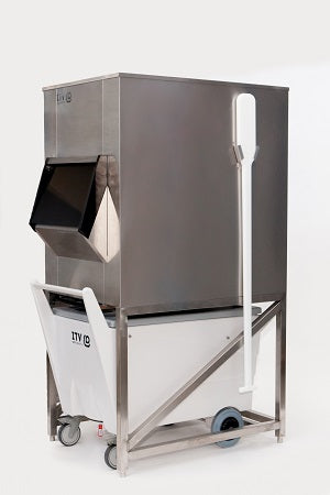 Depósito de Gelo c/Carrinho 300Kg - p/ Máquinas de Gelo Modulares - Pinto & Cruz Hotelaria e Equipamentos