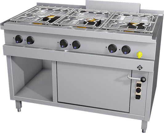 Fogão de 6 Queimadores c/Forno - 2163407 - Pinto & Cruz Hotelaria e Equipamentos