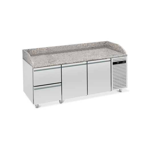 Bancada de Pizza 40x60 c/2 Portas + 2 Gavetas - L6-2020NT