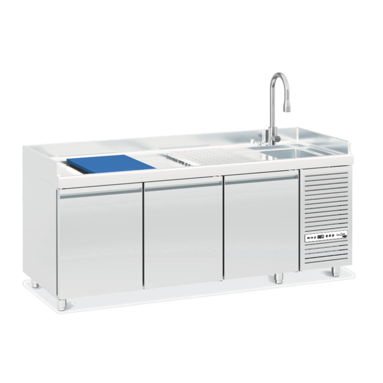 Bancada de Preparação de Peixe c/3 Portas - P3-2020T